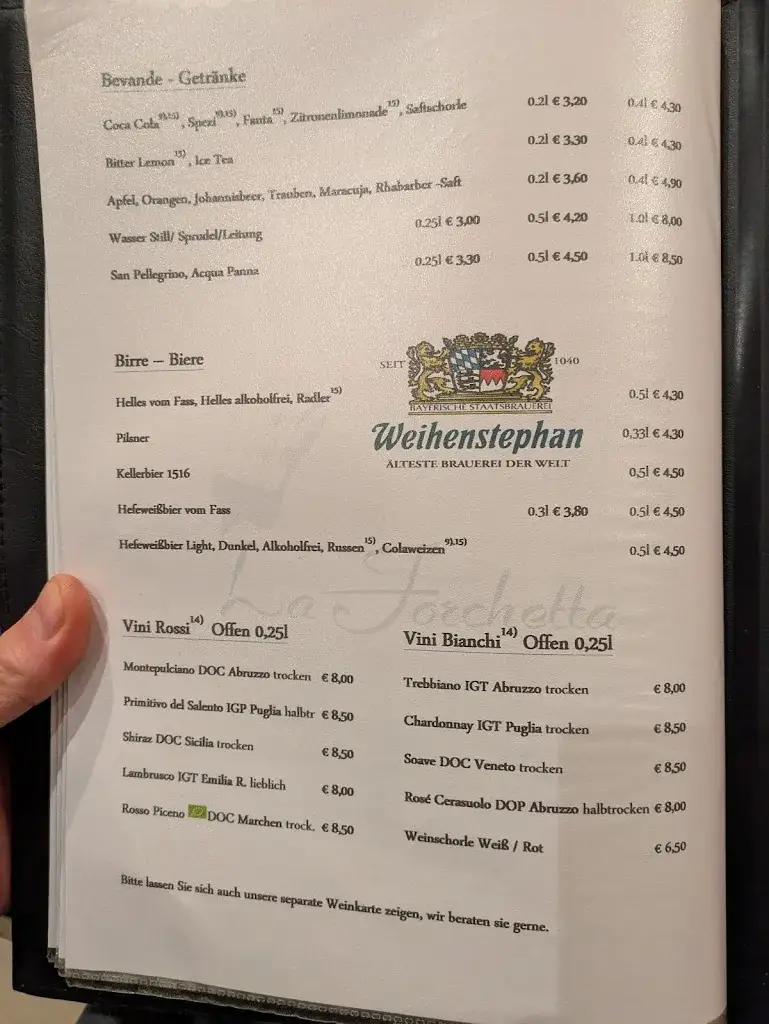Menu_La Forchetta_Moosburg_image_1