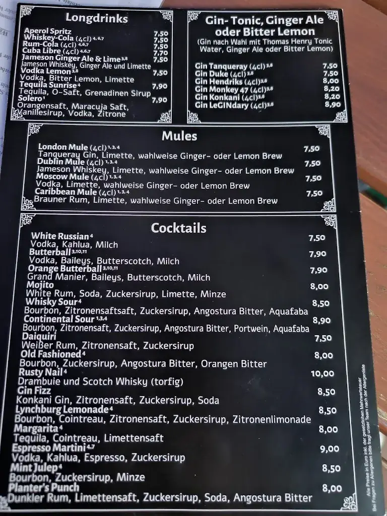 Menu_The Corner House_Moosburg_image_1