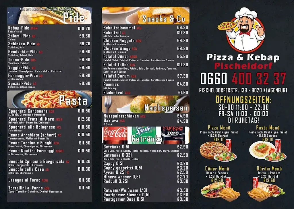 Menu_Pizza & Kebap Pischeldorf_Pischeldorf_immagine_2
