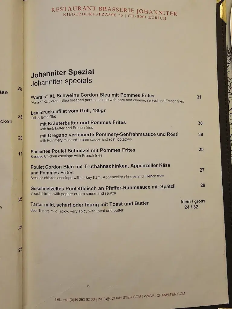 Menu_Restaurant Brasserie Johanniter_Niederdorf_immagine_2
