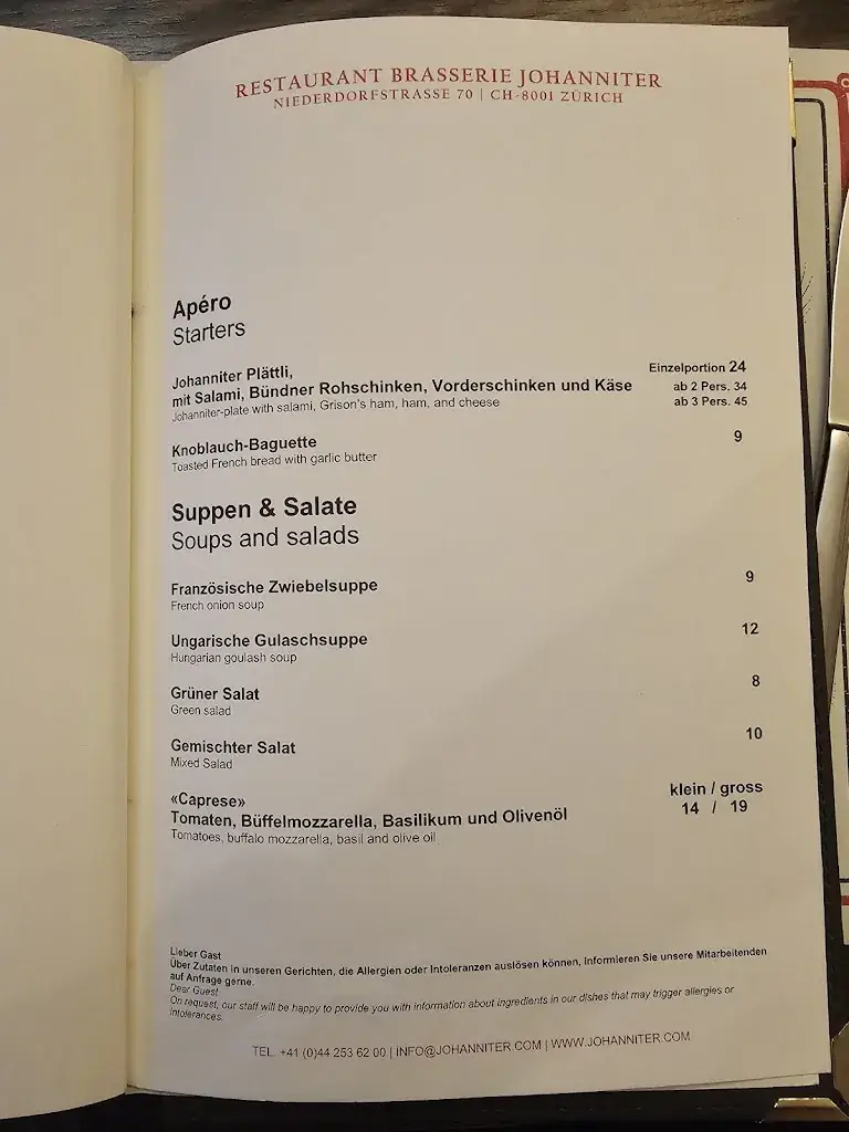 Menu_Restaurant Brasserie Johanniter_Niederdorf_immagine_3