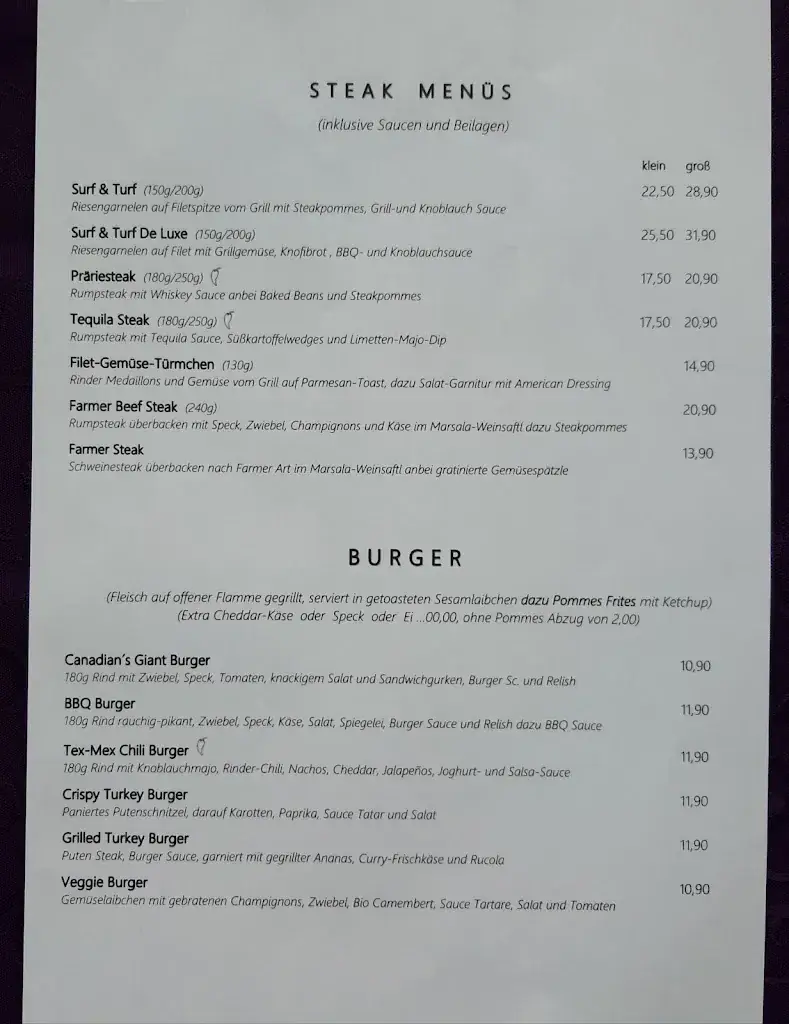 Menu_Canadian's Pub, Peter Mayer_Sankt Andrä_immagine_2