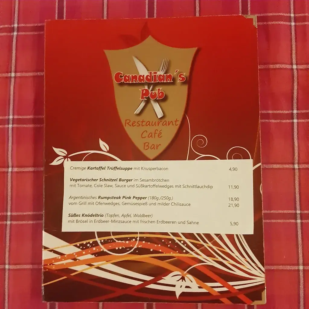 Menu_Canadian's Pub, Peter Mayer_Sankt Andrä_immagine_3