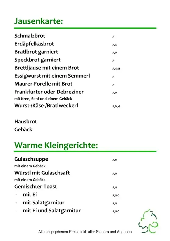 Menu_Gasthaus zur Linde_Sankt Georgen im Lavanttal_immagine_1