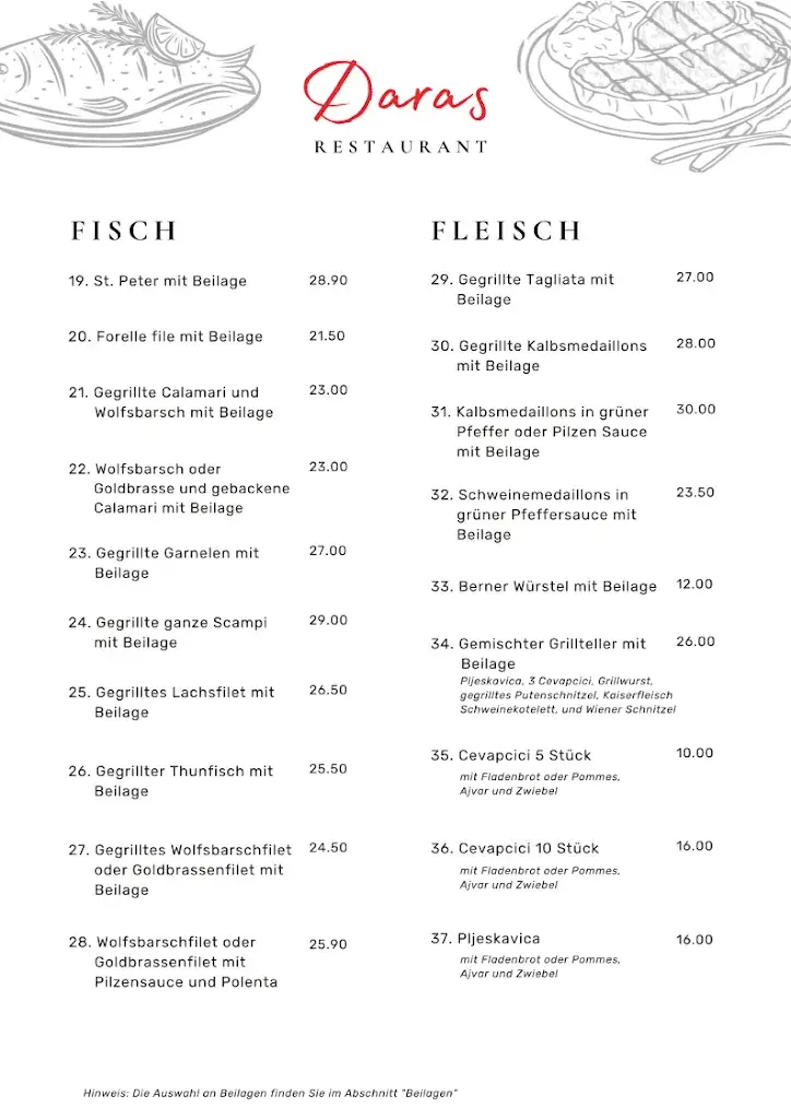 Menu_Kultcafe und Dara´s Restaurant_Sankt Jakob im Rosental_image_2