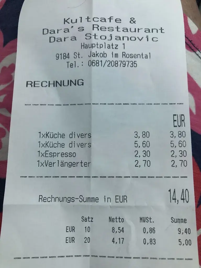 Mary Paul_Kultcafe und Dara´s Restaurant_Sankt Jakob im Rosental_review