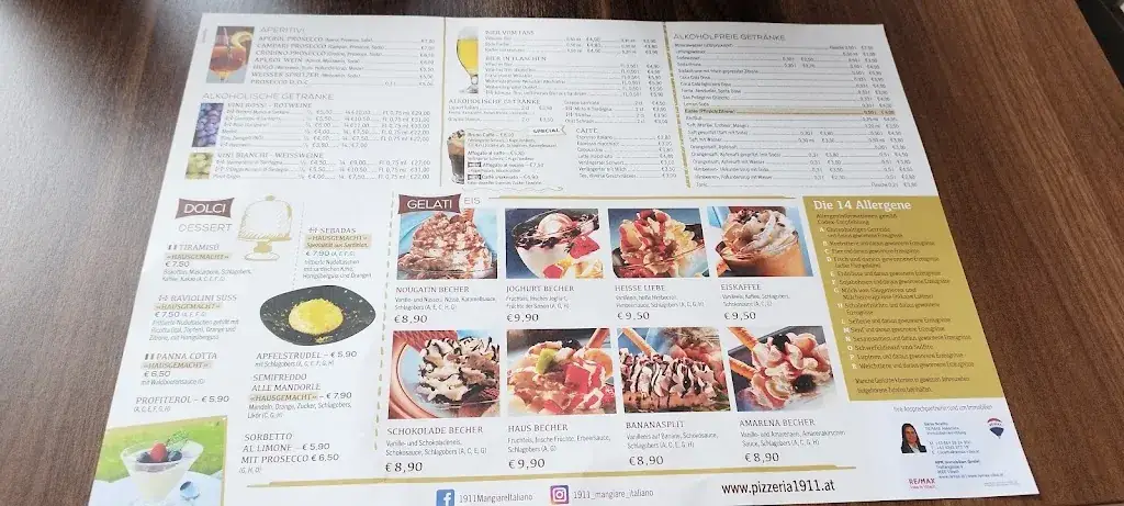 Menu_1911 Mangiare Italiano ristorante pizzeria bar_Schiefling am See_immagine_2