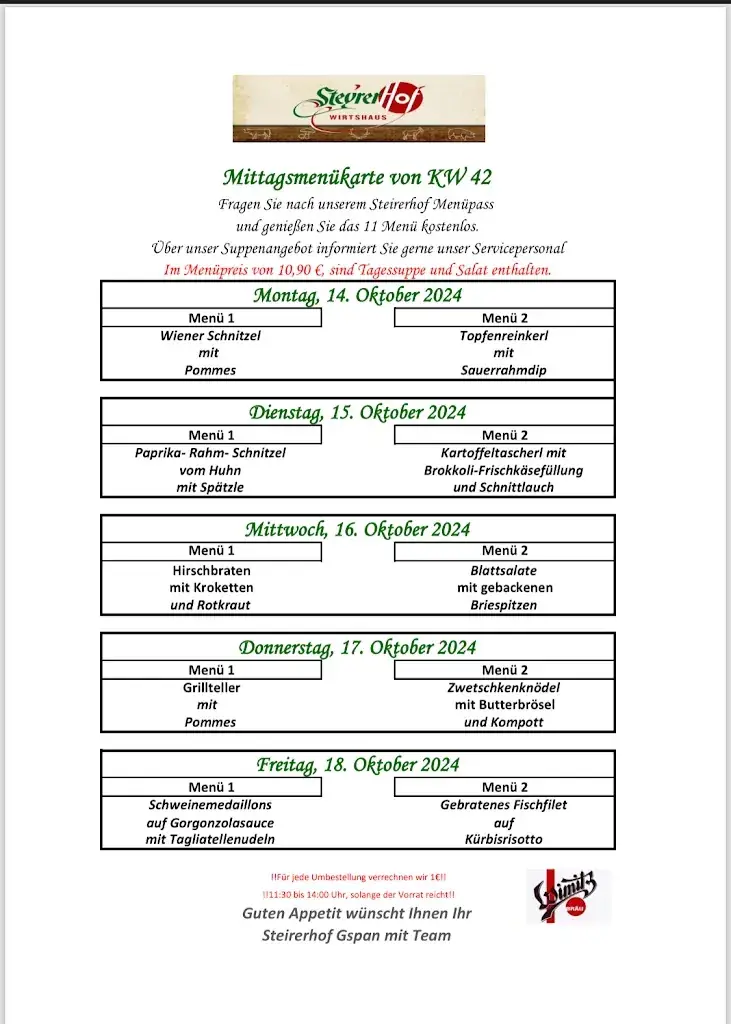 Menu_Wirtshaus Steyrerhof_St. Veit an der Glan_immagine_2