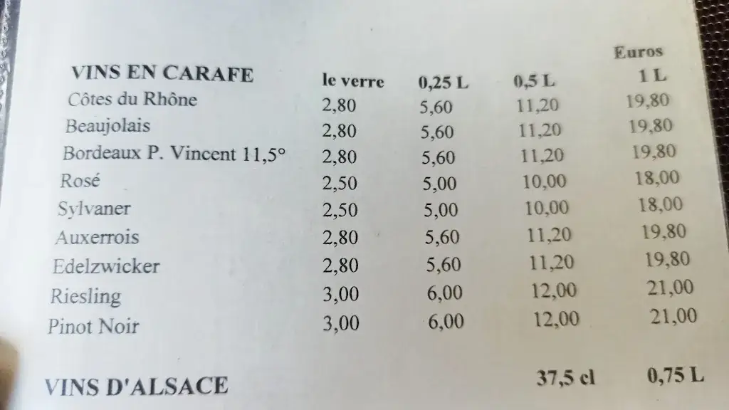 Menu_AUBERGE de La Vieille Grange_Seebach_image_1
