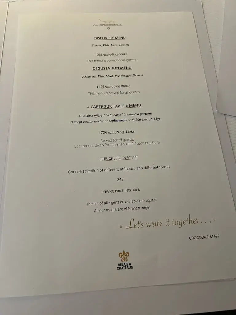 Menu_Au Crocodile_Straßburg_immagine_2