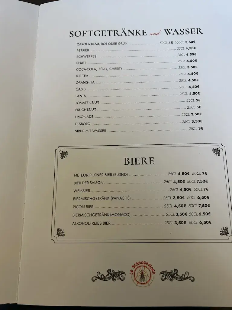 Menu_Restaurant Alsacien Strasbourg Schnockeloch - Tarte flambée Flammekueche_Straßburg_image_2