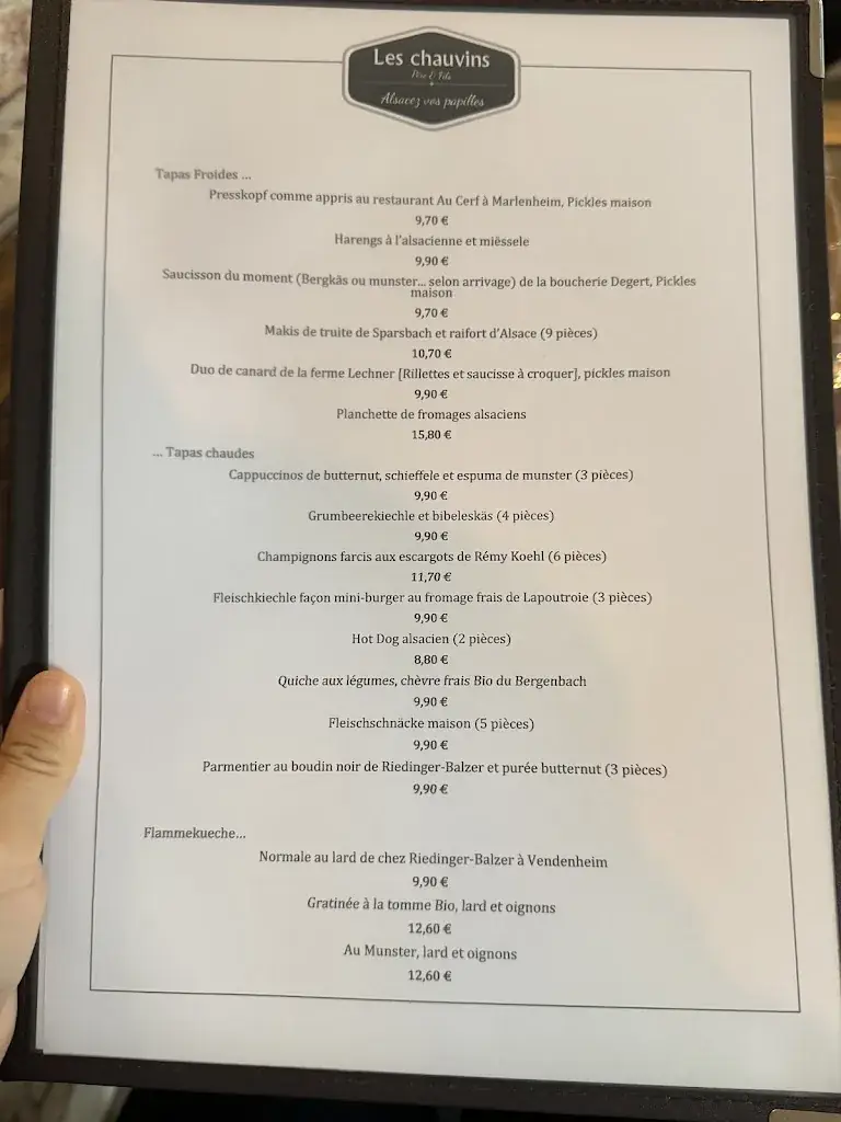 Menu_Restaurant Les Chauvins_Straßburg-Stadt_image_2