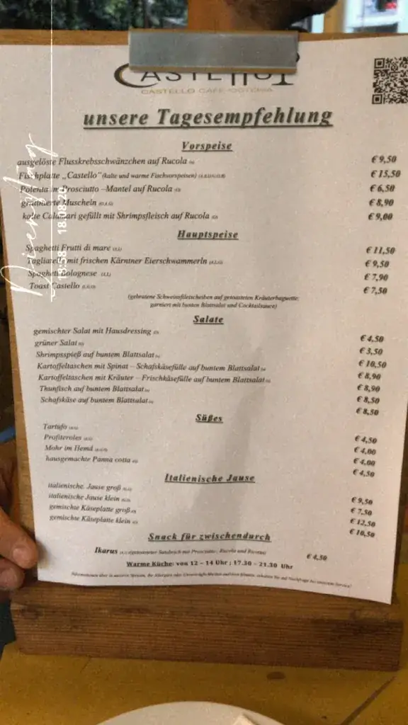 Menu_Café Osteria Castello_Viktring_image_3