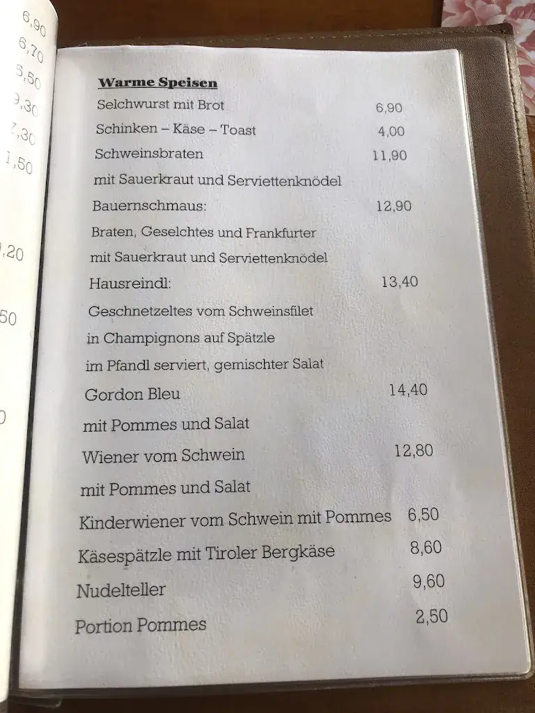 Menu_Dorfschenke Frank / Gasthaus_Untere Fellach_image_1