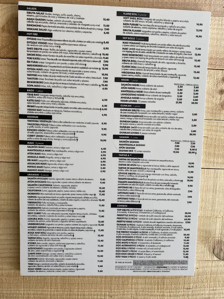 Menu_Sibuya Urban Sushi Bar_St. Urban_image_1