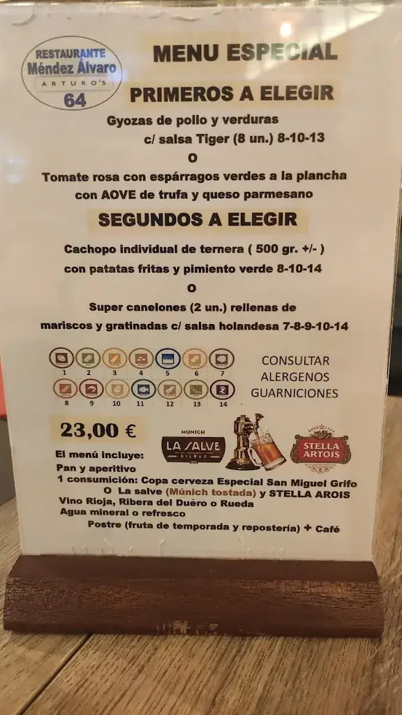 Menu_Arturo's Méndez Álvaro_St. Urban_image_4