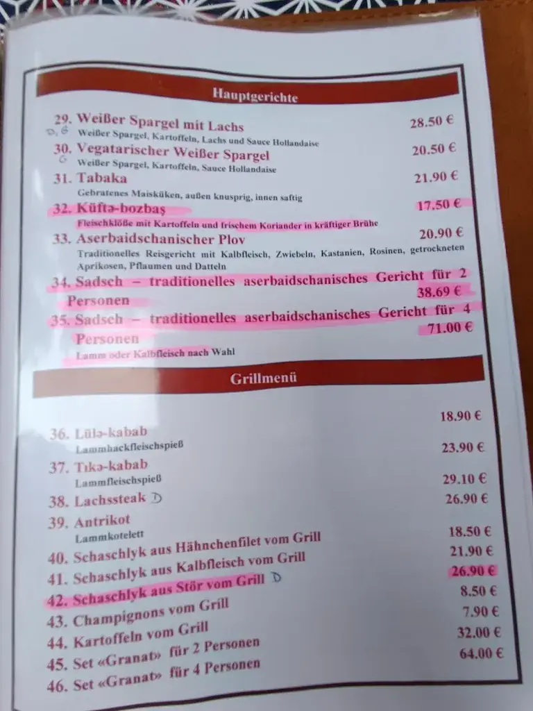 Menu_Granat Restaurant am Weißensee_Weißensee_immagine_3