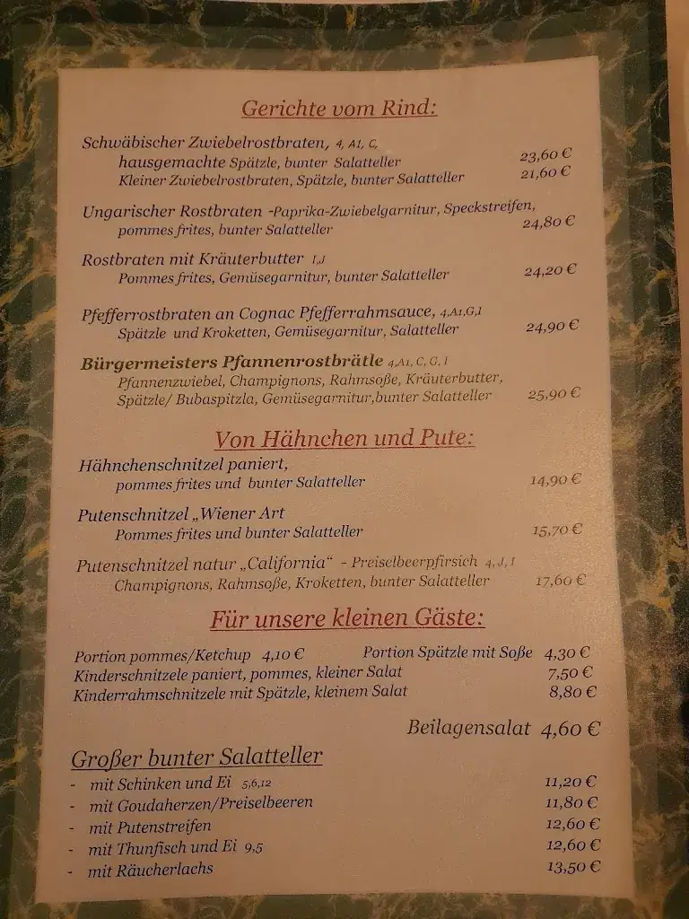 Menu_Landgasthof Linde Weißenstein_Weißenstein_image_4