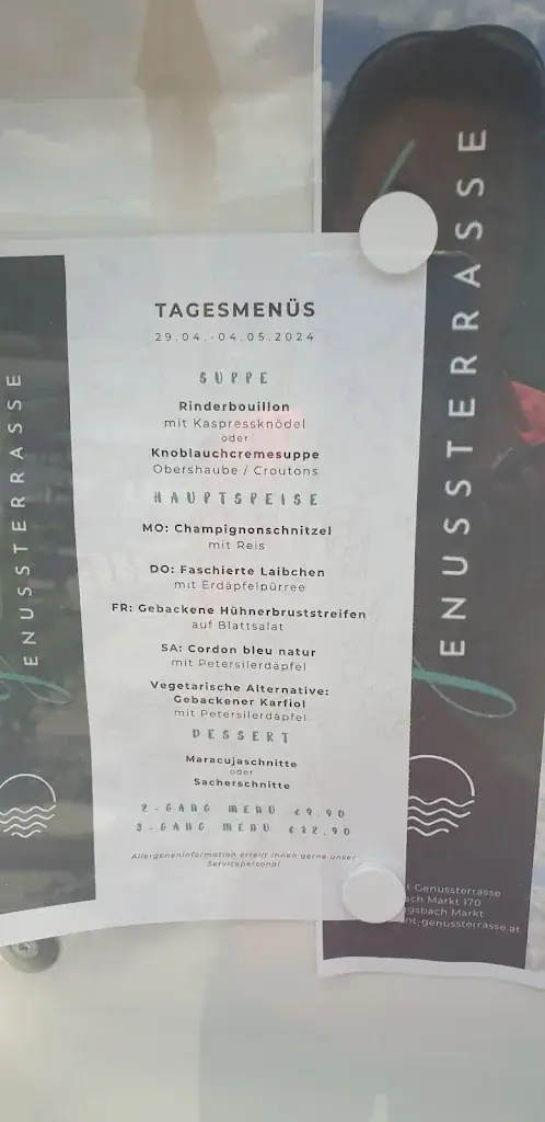 Menu_Restaurant Genussterrasse_Aggsbach_immagine_1