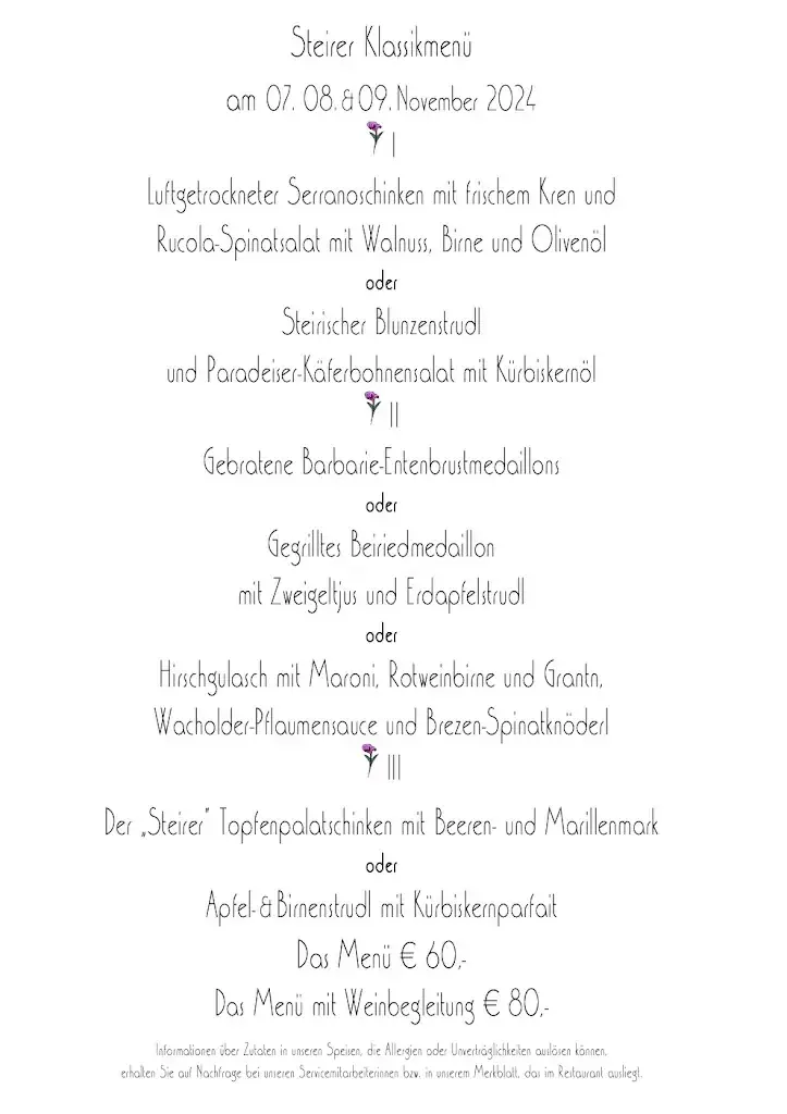 Menu_Steirer Restaurant Dachau_Achau_image_2