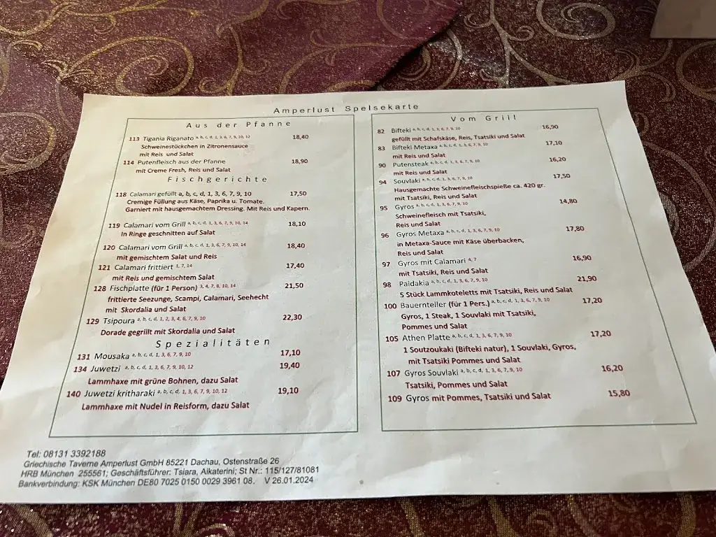 Menu_Amperlust • Griechisches Restaurant_Achau_immagine_1