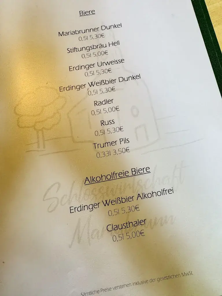 Menu_Schlosswirtschaft Mariabrunn - Restaurant und Biergarten_Achau_image_1