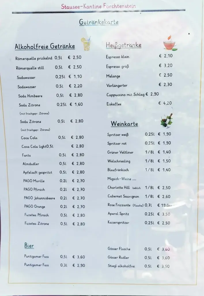 Menu_Stausee-Kantine Forchtenstein_Forchtenstein_image_1