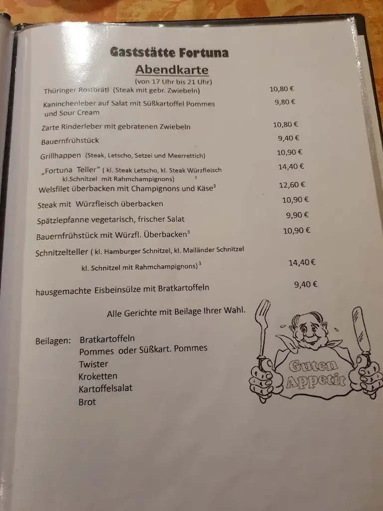 Menu_Gaststätte Fortuna_Altenburg_immagine_1