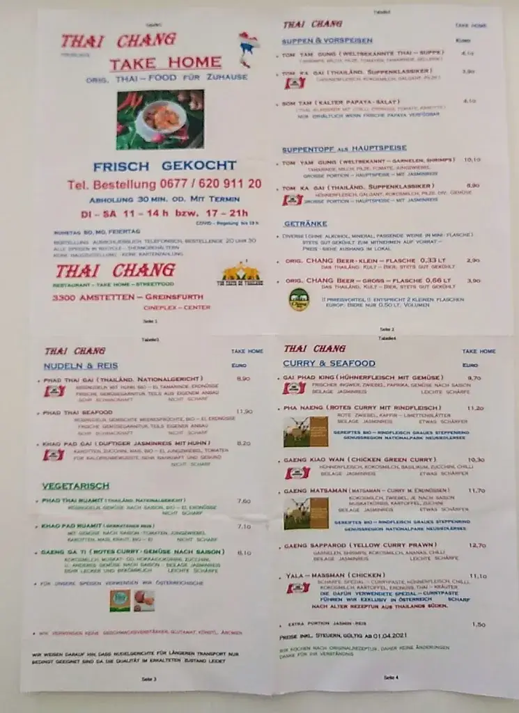 Menu_Thai Chang Rest._Amstetten_immagine_1