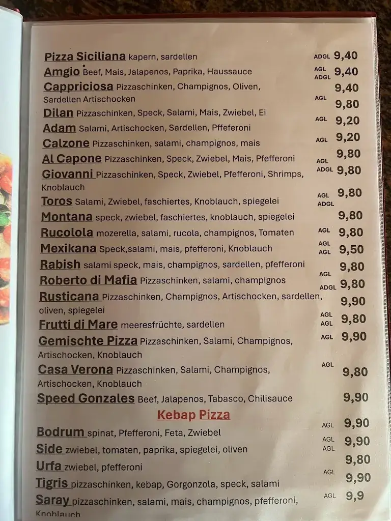 Menu_Restaurant Pizzeria La Strada_Amstetten_immagine_1