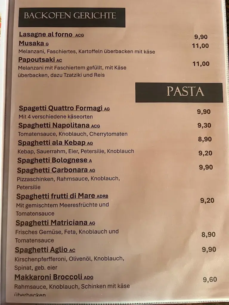 Menu_Restaurant Pizzeria La Strada_Amstetten_immagine_4
