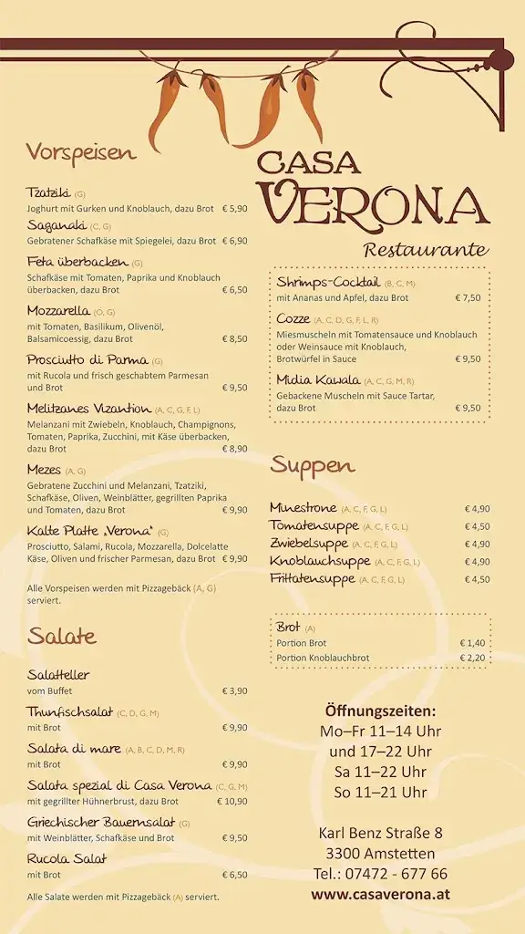 Menu_Casa Verona_Amstetten_immagine_1