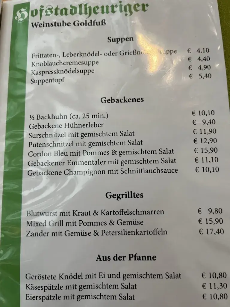 Menu_Hofstadlheuriger Weinstube Goldfuß_Bad Fischau_immagine_1