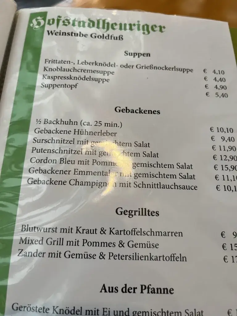 Menu_Hofstadlheuriger Weinstube Goldfuß_Bad Fischau_immagine_2
