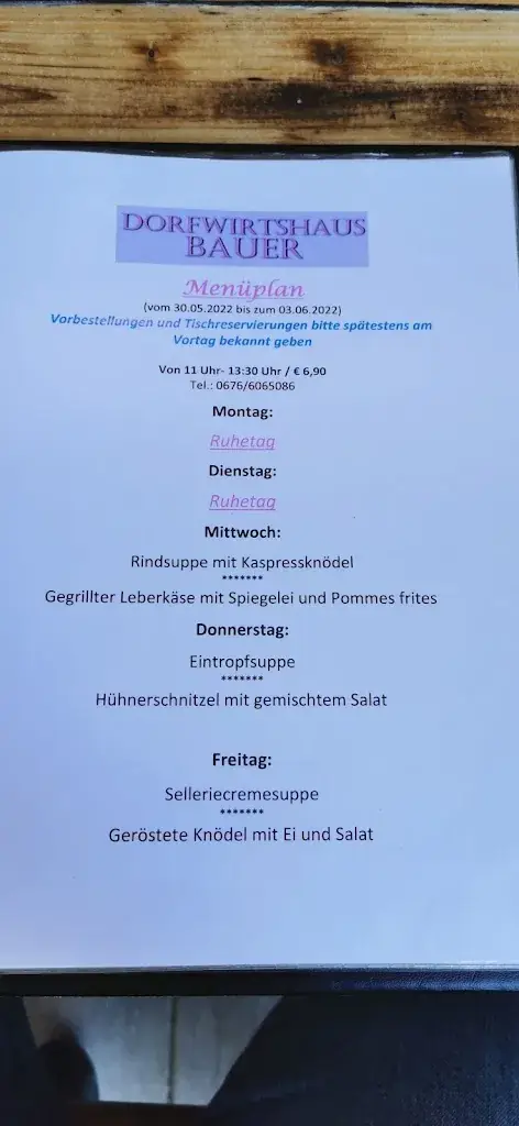Menu_Dorfwirtshaus Bauer_Bernhardsthal_immagine_3