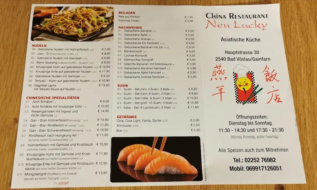 Menu_China Restaurant Neu Lucky_Bad Vöslau_immagine_1