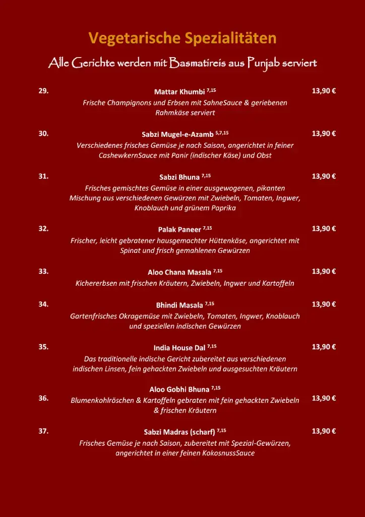 Menu_India Restaurant Biberach_Biberbach_immagine_3