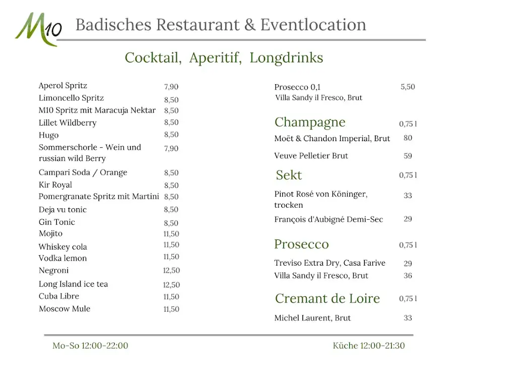 Menu_M10 Badisches Restaurant & Eventlocation_Baden_immagine_3