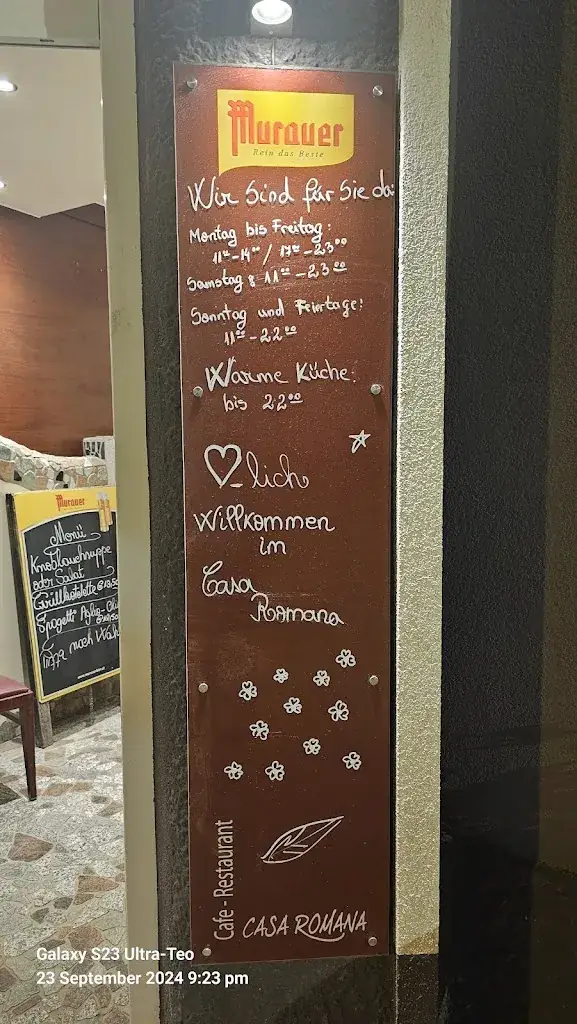 Menu_Casa Romana Böheimkirchen_Böheimkirchen_image_1