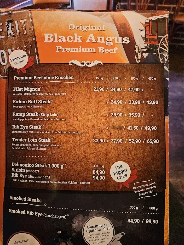 Menu_Clocktower American Bar & Grill Wien-Süd_Brunn am Gebirge_immagine_1