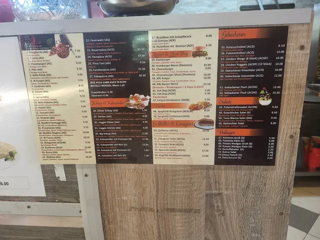 Menu_TONI PIZZERIA&KEBAP_Drasenhofen_immagine_1