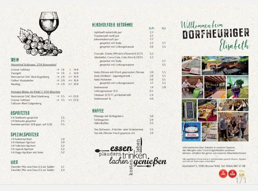 Menu_DORFHEURIGER Elisabeth_Brunn an der Wild_image_1