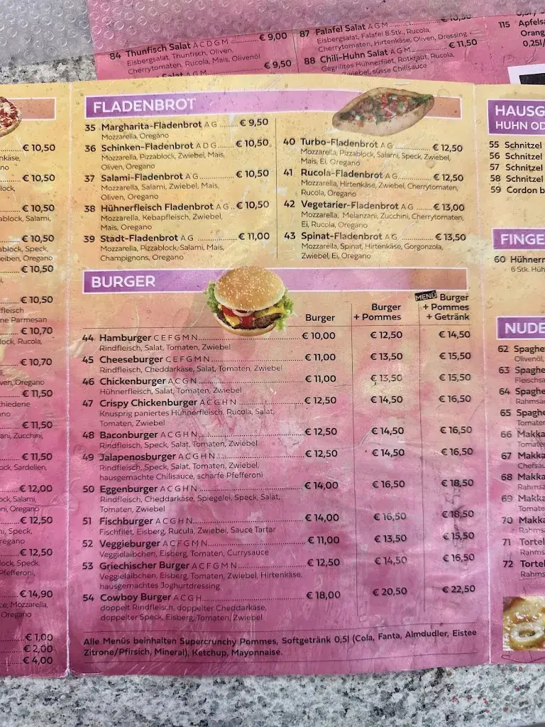 Menu_SEFA`S Pizza und Burgerhaus_Eggenburg_image_4