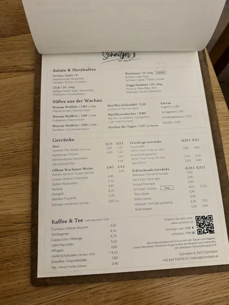 Menu_Schnitzer's seit 1988_Dürnstein_image_1
