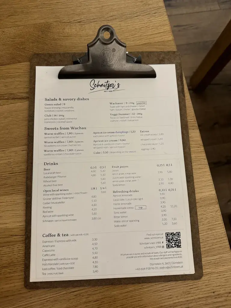 Menu_Schnitzer's seit 1988_Dürnstein_image_2