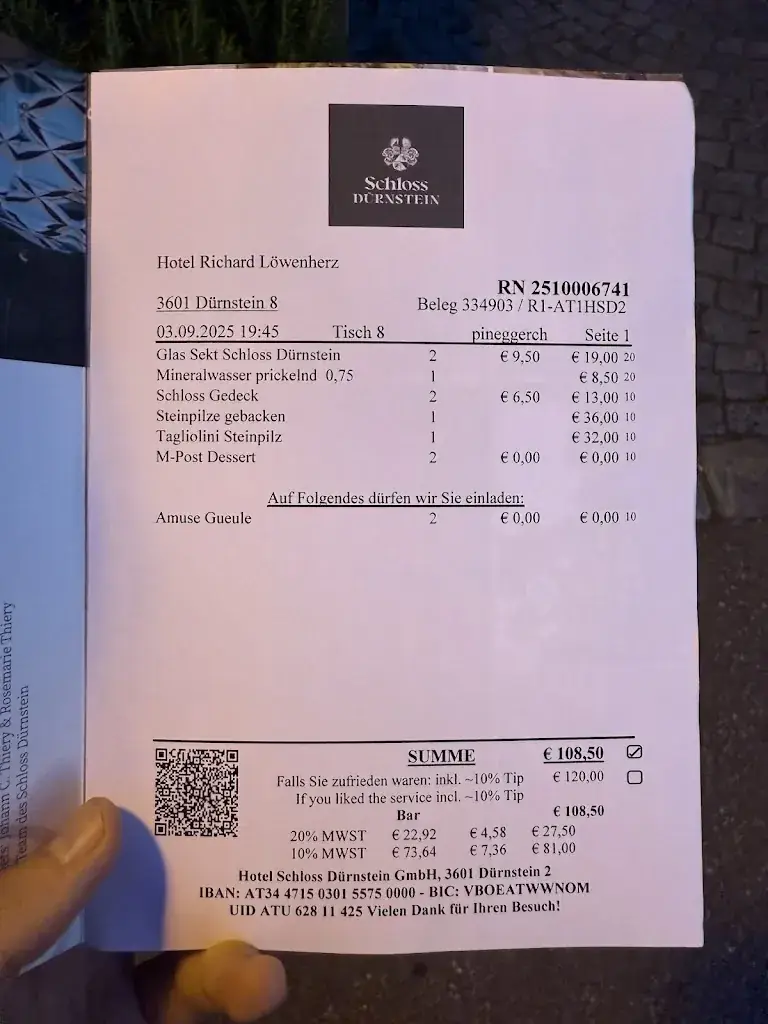 Menu_Restaurant Schloss Dürnstein_Dürnstein_image_2