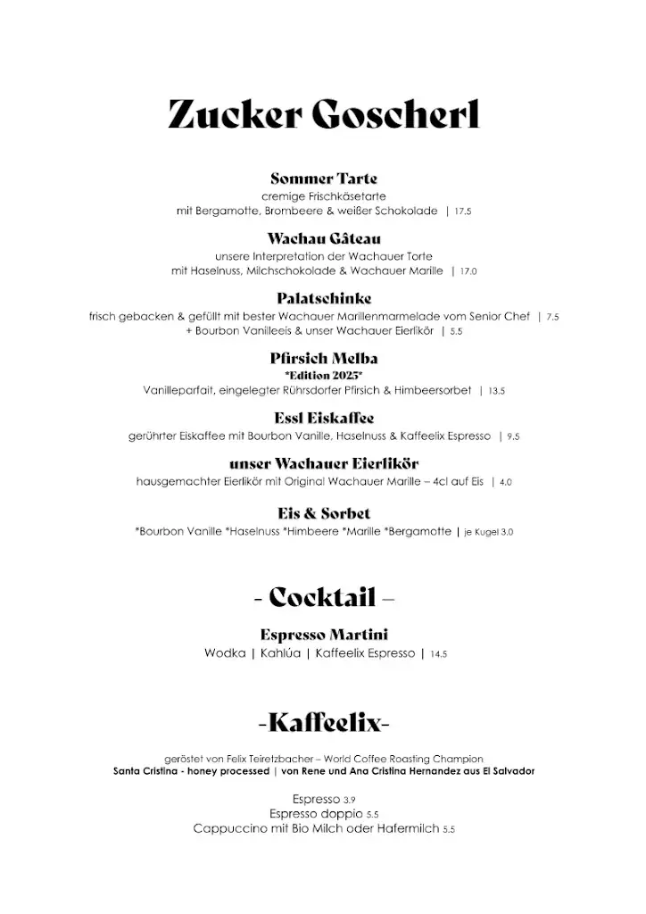 Menu_Landgasthaus Essl_Dürnstein_immagine_3