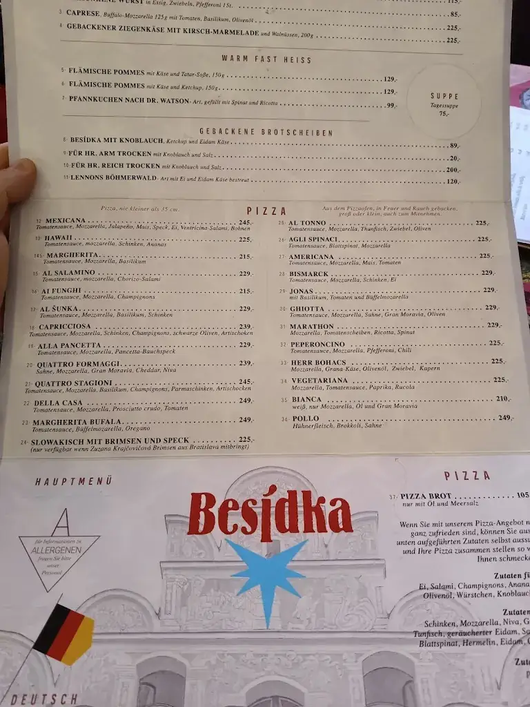 Menu_Design Hotel Besídka_Eggern_immagine_4