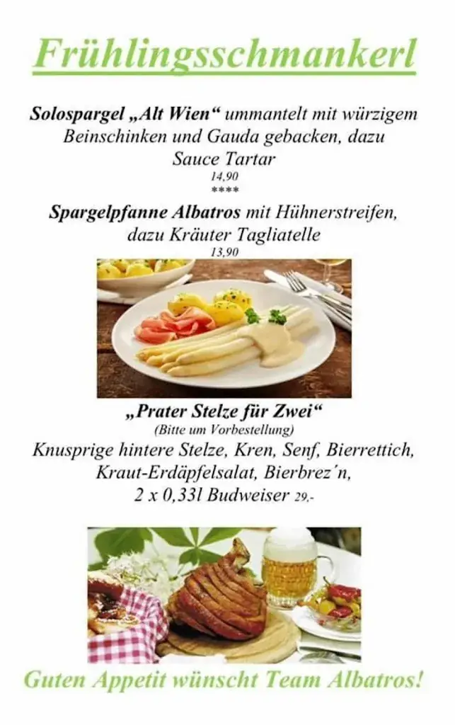 Menü_Restaurant Albatros | Ebreichsdorf | Leopoldsdorf | Achau_Ebreichsdorf_Bild_1