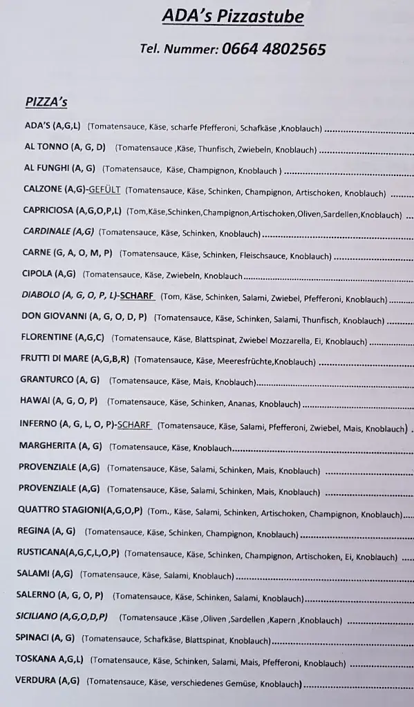 Menu_Ada's Pizzastube_Eichgraben_image_1